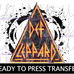 Def Leppard Sublimation Design *READY to PRESS* Print Transfer, classic rock