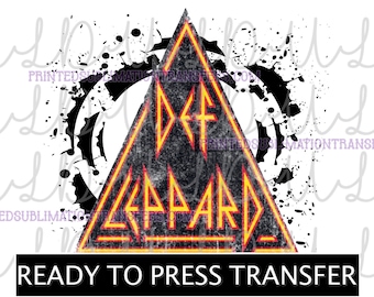 Def Leppard Sublimation Design *READY to PRESS* Print Transfer, classic rock