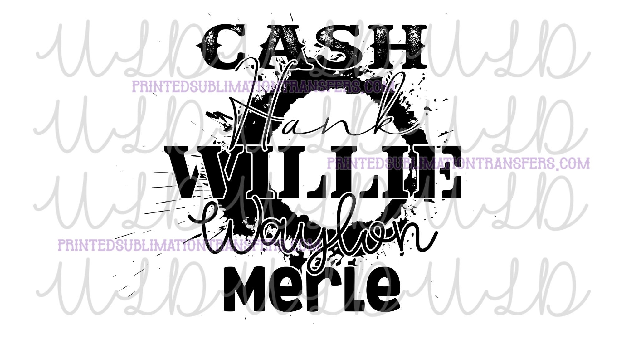 Cash Hank Willie Waylon Merle PNG Digital Design *instant Download ...