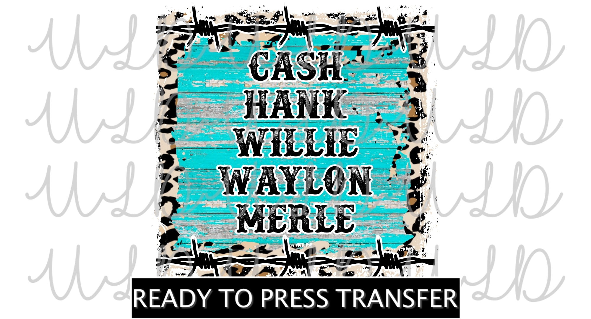 Cash Hank Willie Waylon Merle Sublimation Design *READY to PRESS* Print ...