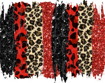 leopard print with red