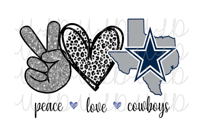 Download Peace Love COWBOYS PNG Sublimation Design Instant Download ...