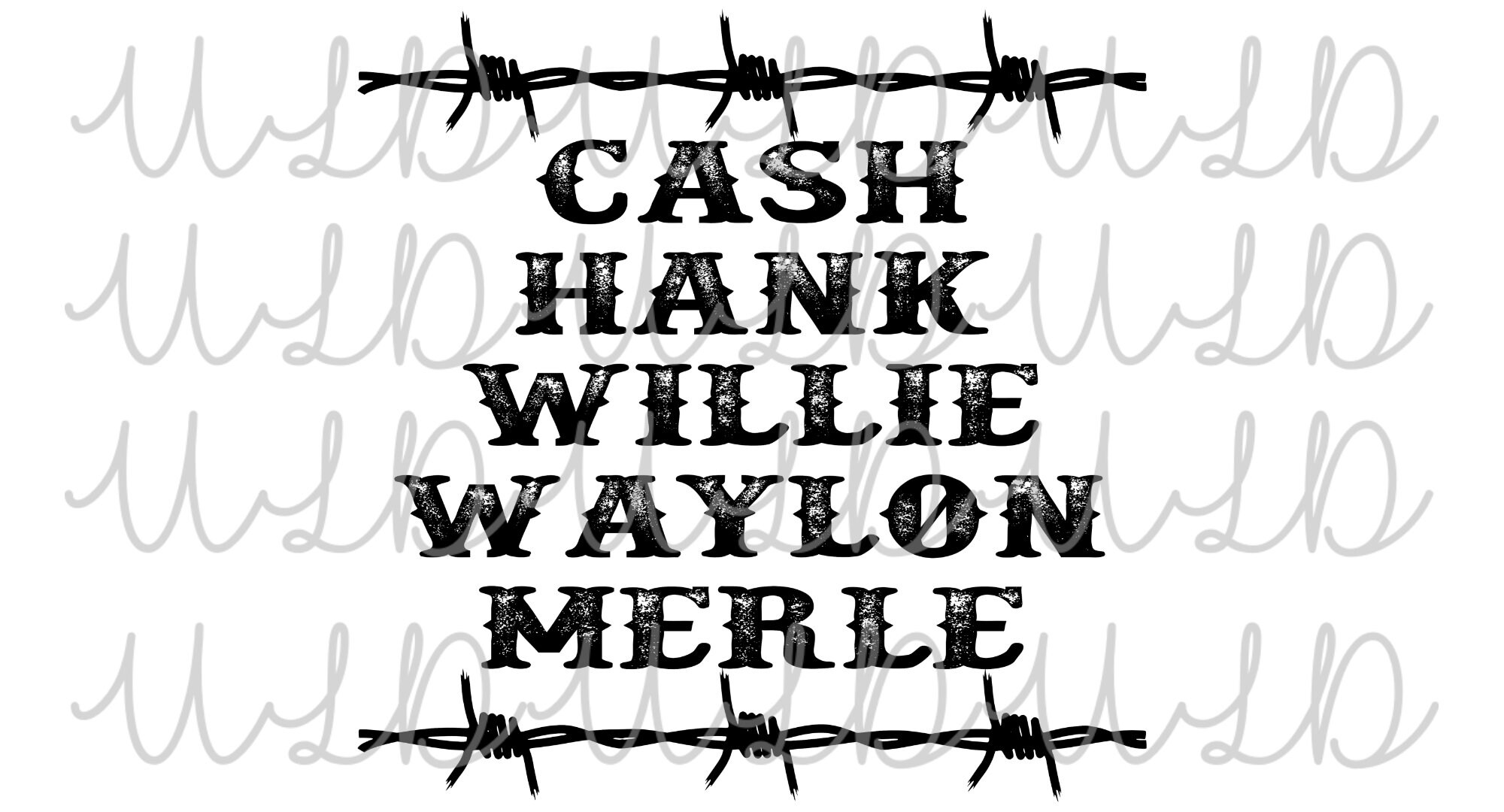 Cash Hank Willie Waylon Merle Sublimation Design *READY to PRESS* Print ...