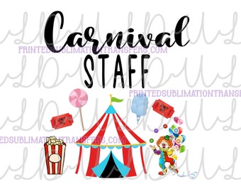 Carnival Staff PNG Digital Design for Sublimation, Water Slide, and Screens *Instant Download* Transfer