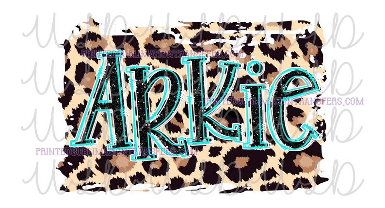 Arkie Leopard PNG Sublimation, Water Slide Design *instant Download ...