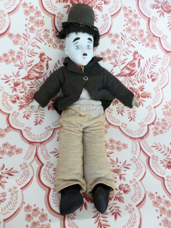 vintage charlie chaplin porcelain doll