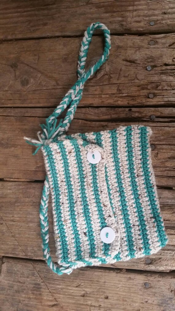 Items similar to Small crochet messenger bag on Etsy