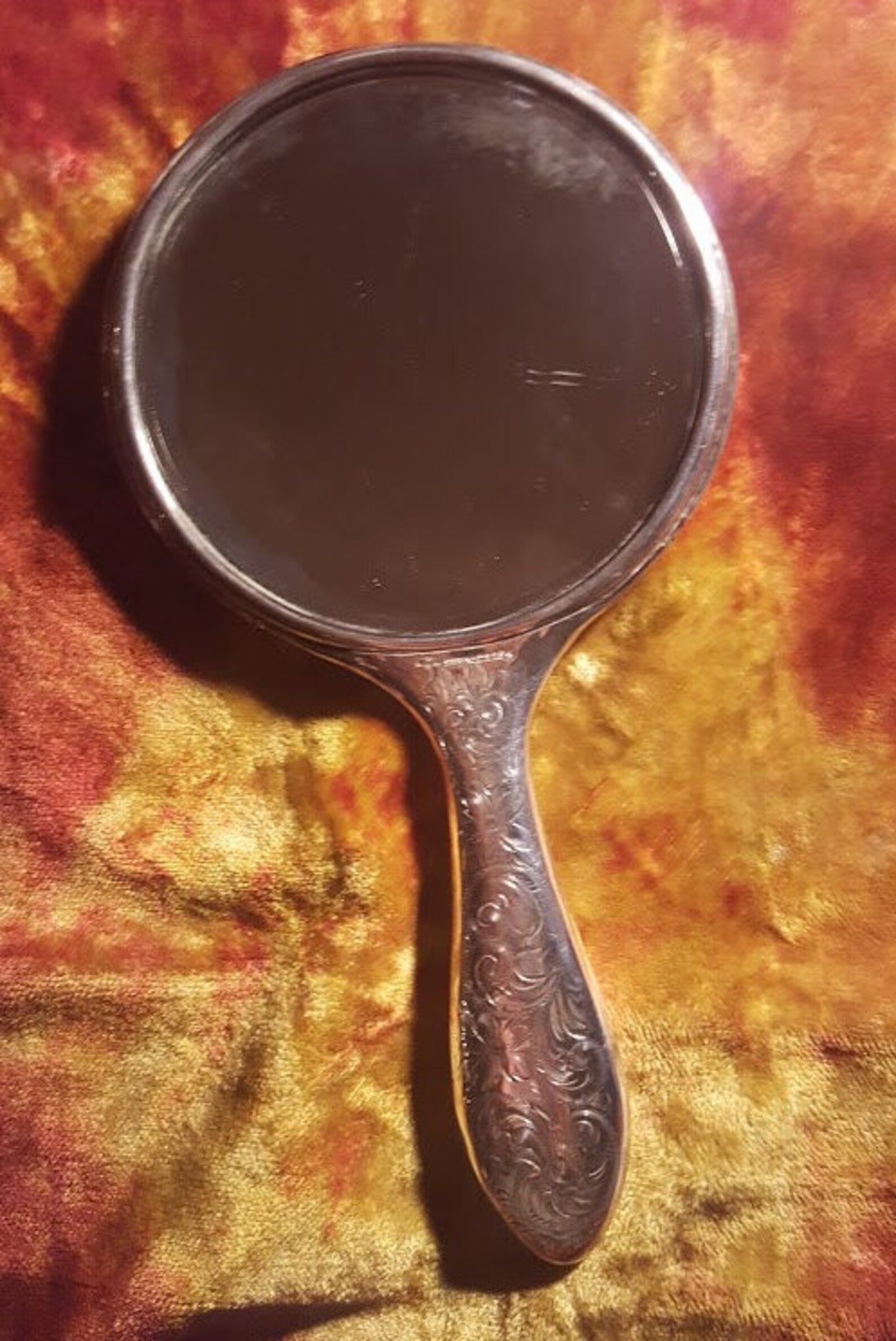 Antique Sterling Engraved Hand Mirror Etsy Italia