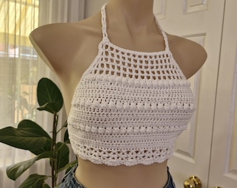 hollister white halter top
