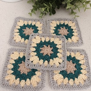 5 piezas de cuadrados de algodón Starburst Crochet Grandma