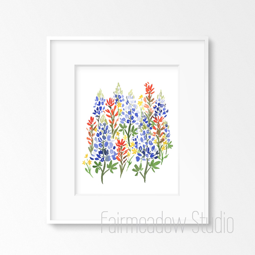 Bluebonnet Bouquet INSTANT DOWNLOAD - Etsy