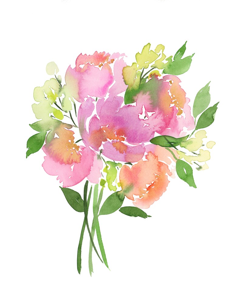 Loose Floral Bouquet INSTANT DOWNLOAD Etsy