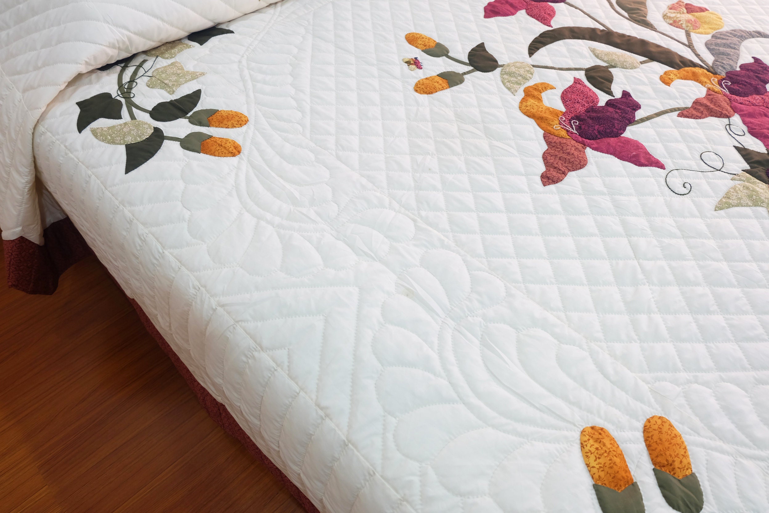 Handmade Floral Quilt Cover King Size Quilted Duvet Cover Etsy