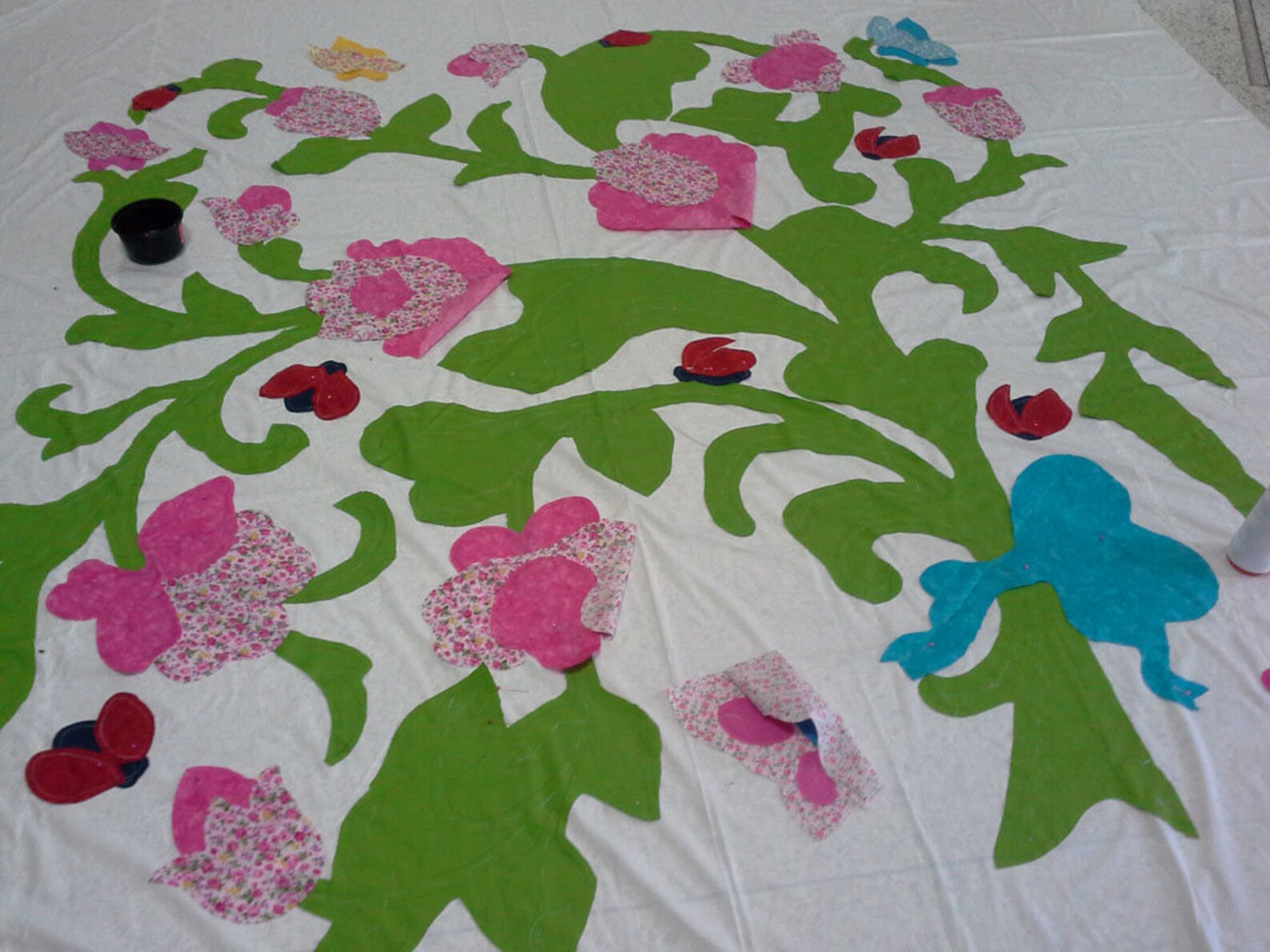Oversized King Quilts Hand Appliqued Floral Quilts Flower Etsy