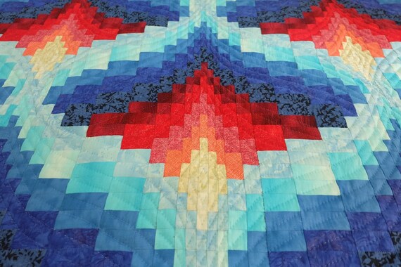 Bargello Light In The Valley Quilt Bargello Flame Quilt Pattern 3d Amish Quilts 3 Dimensional Quilt 3d Art Bed Amish Bed Quilt Queen - 