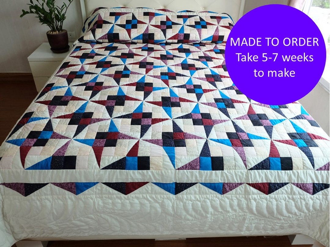 CUSTOM HANDMADE Amish Flutterby QUILT Block, Custom Order Flutterby