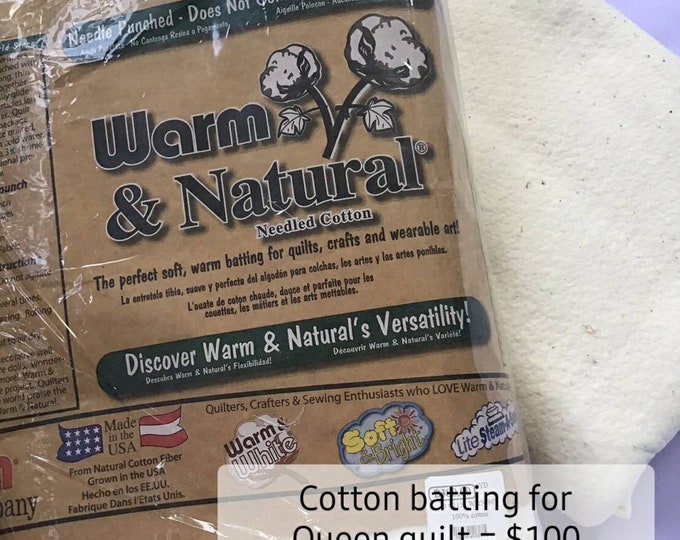 Additional Cost cotton Batting From Usa for Custom Quilt Only. Etsy