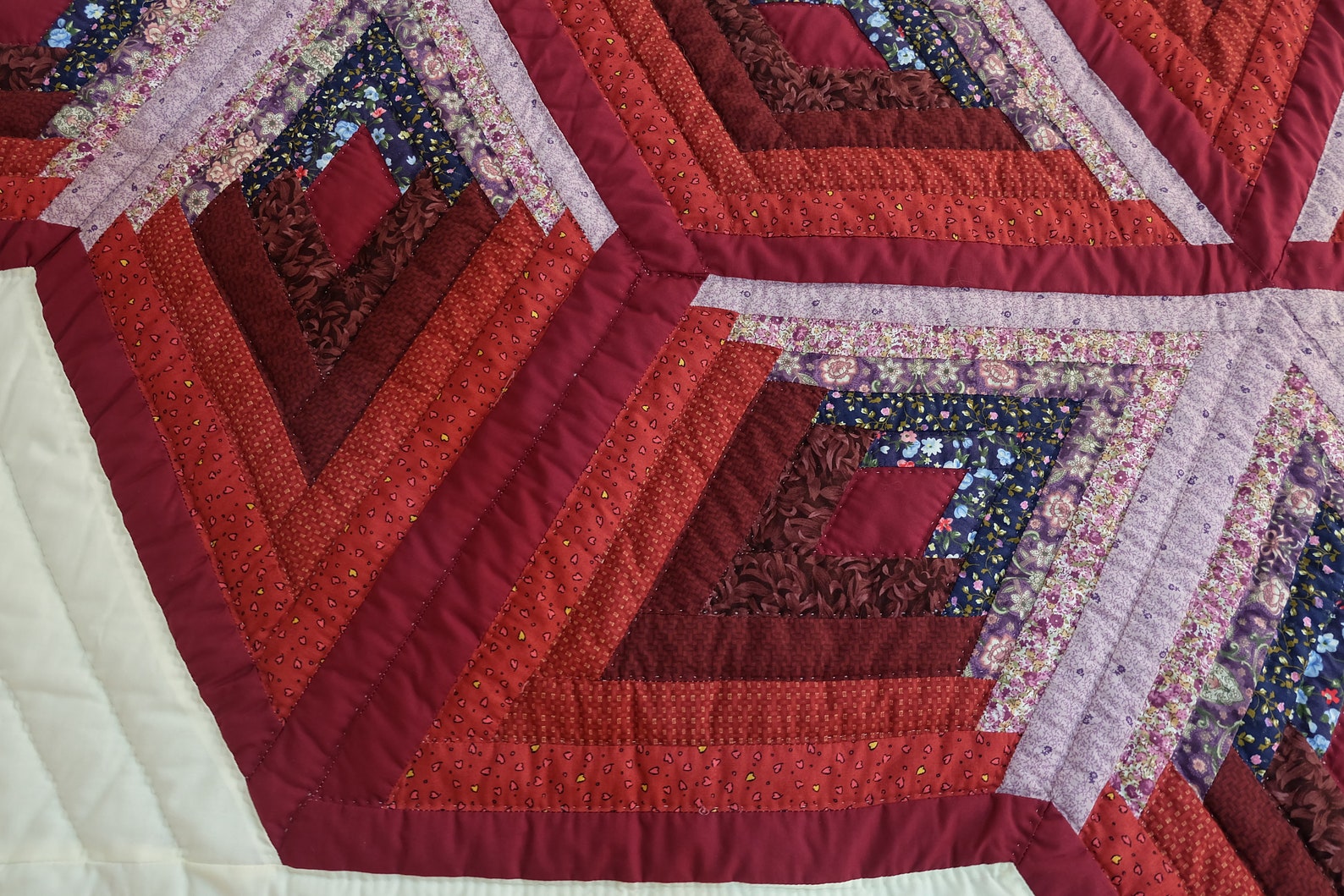 Unique Handmade Quilt King Size Queen Size Quilt Custom Log Etsy