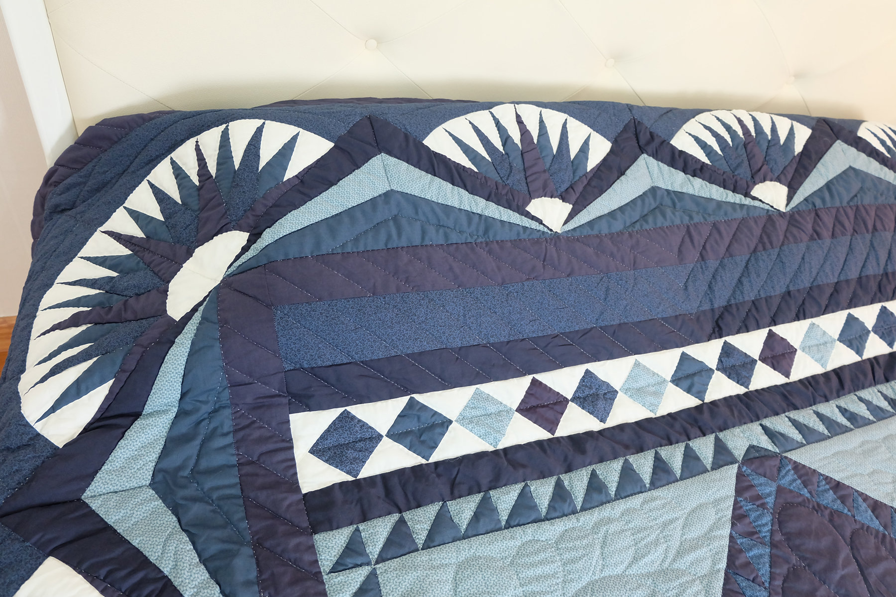 Mariner's Compass Star Quilt Amish Custom quilt Queen Etsy