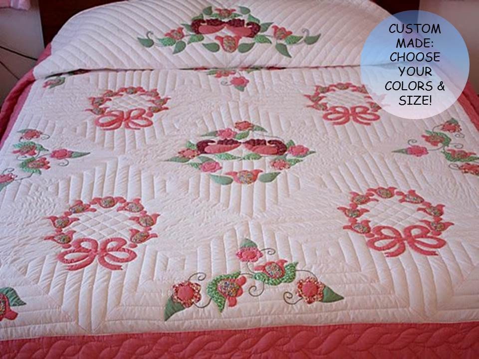 Rose Wreath Quilt Bridal wreath quilt pattern A WOW of a Etsy