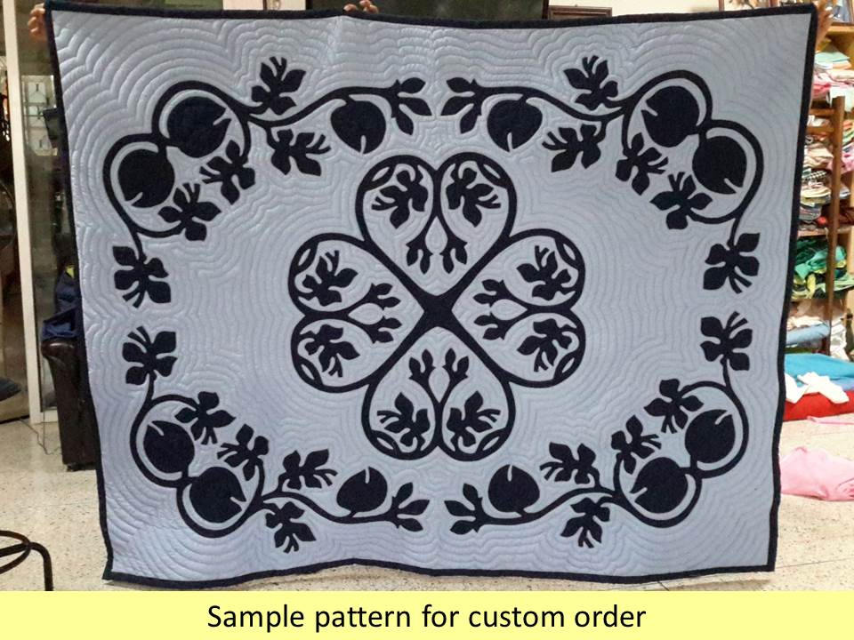 Symmetrical Queen Size Hawaiian Quilts Hawaiian Breadfruit Etsy