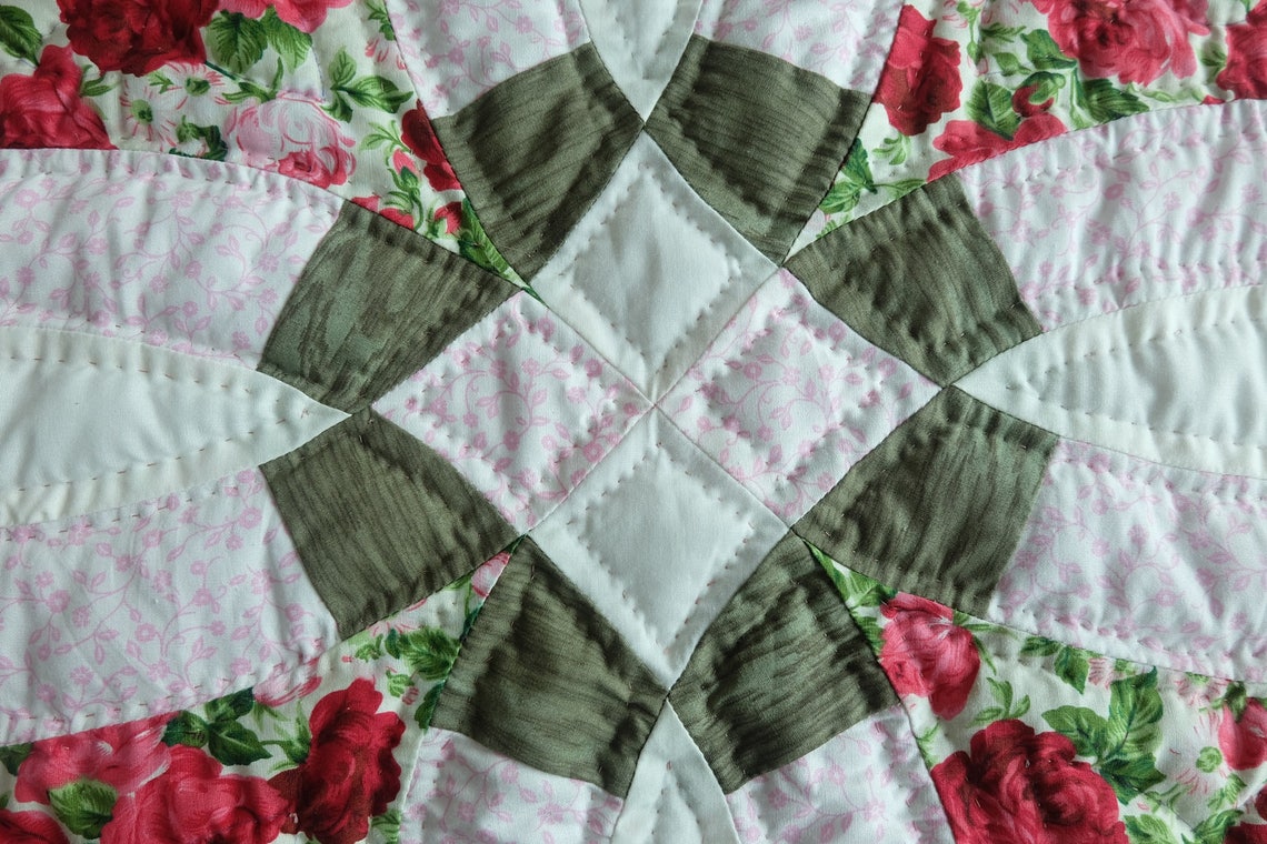 Wedding Ring Quilt King Double Wedding Ring Quilt Queen Etsy