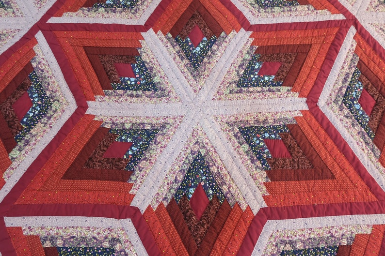 Unique Handmade Quilt King Size Queen Size Quilt Custom Log Etsy