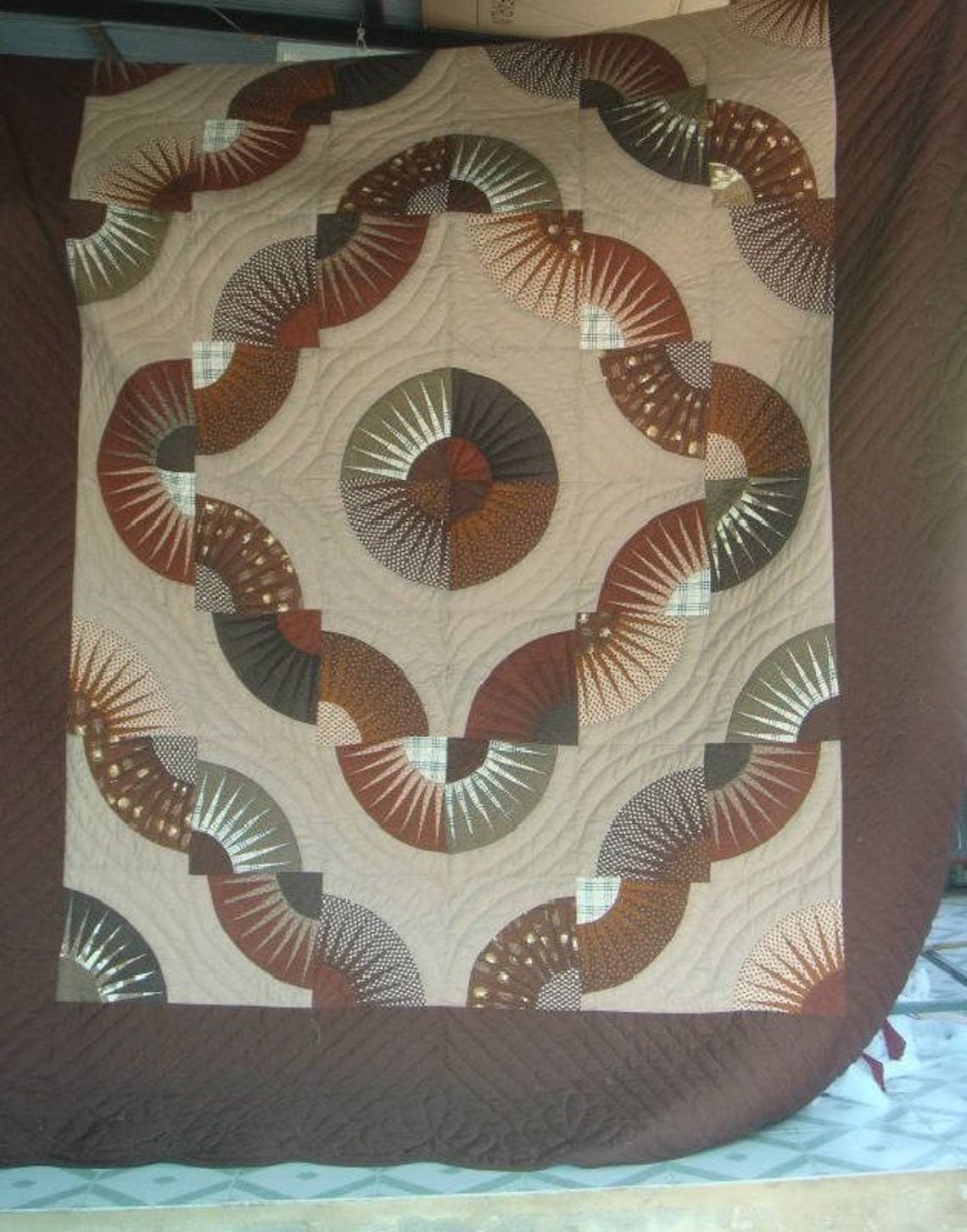 Masculine Quilt Guy Quilt Fan Quilts Hand Quilted Amish Etsy