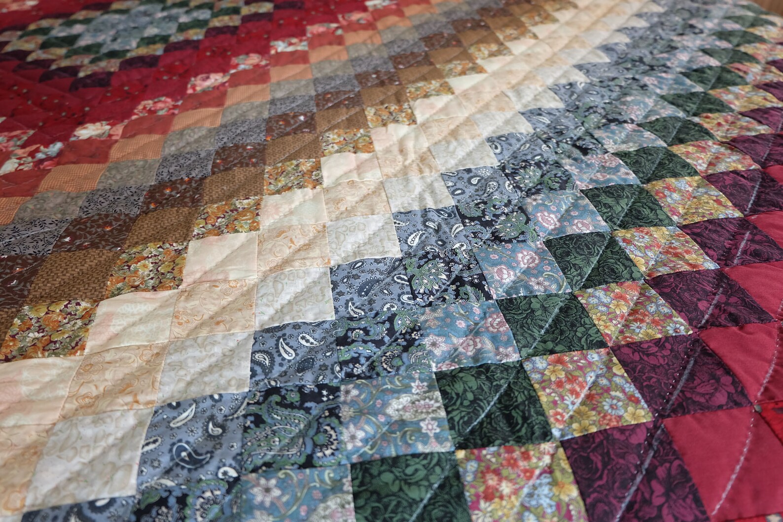 Trip Around the World Quilt Gift for Newlyweds Ombre Hand Etsy