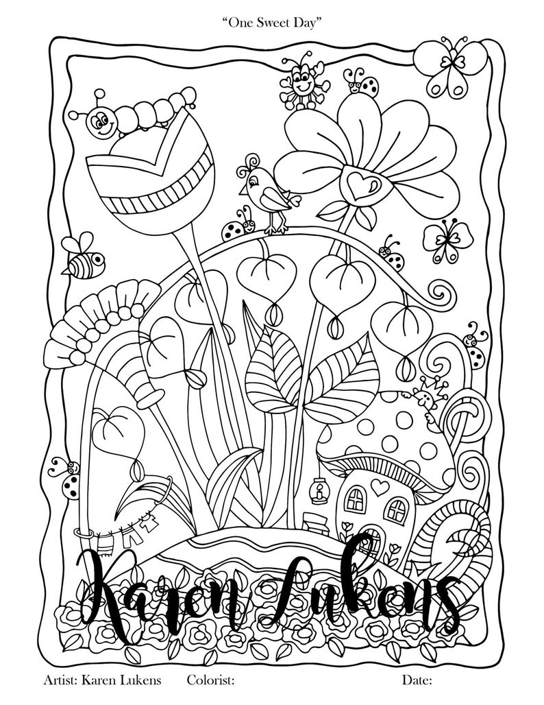 977 Animal Sweetest Day Coloring Pages with disney character