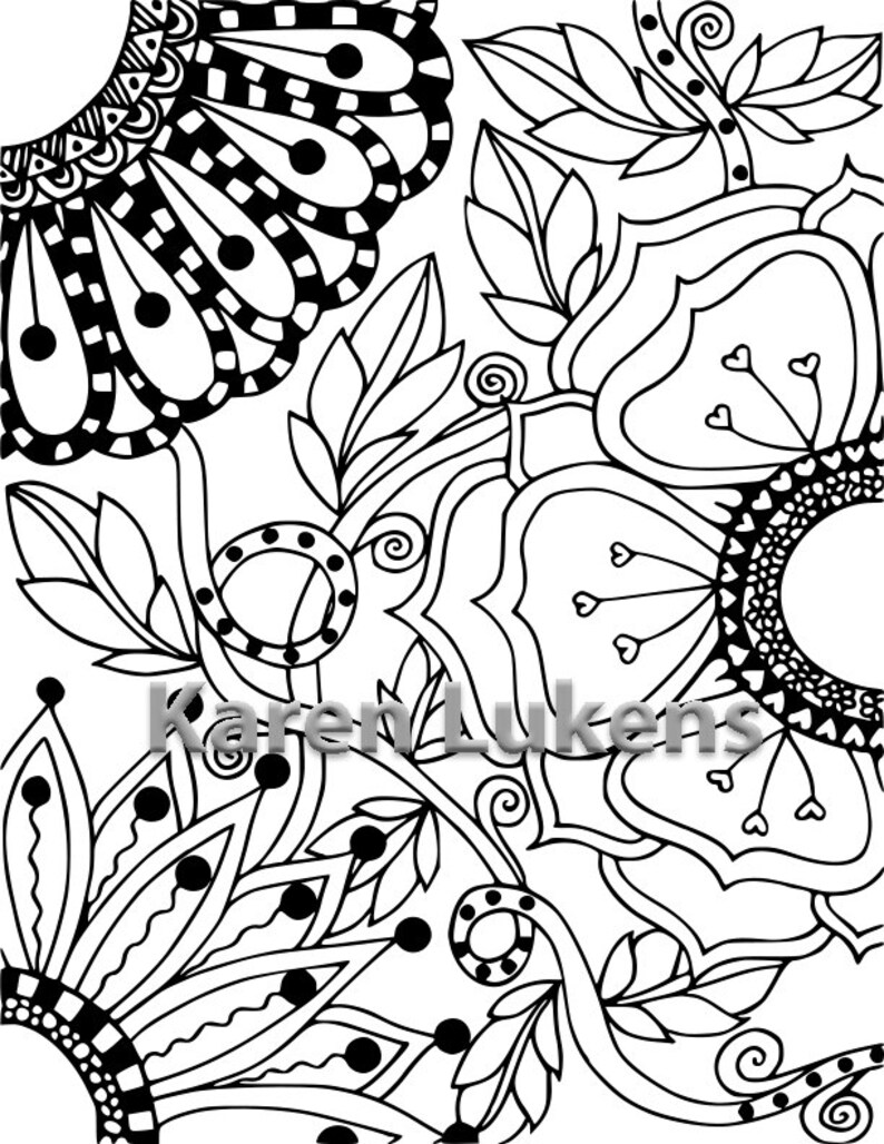 Coloring Pages For Adults Flowers And Vines