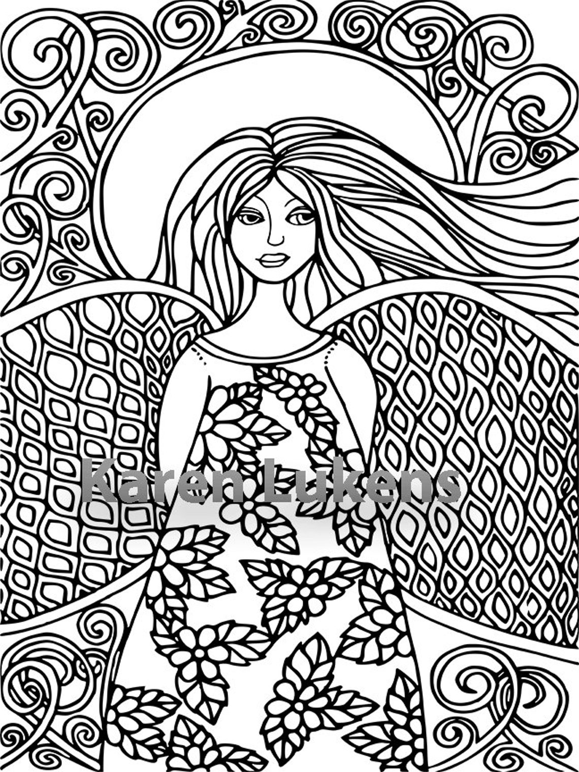 Patience 1 Adult Coloring Book Page Printable Instant | Etsy