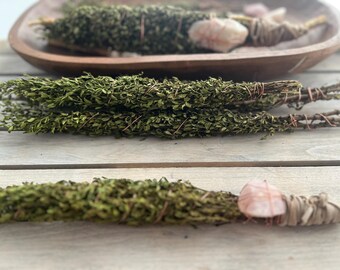 Desert Rose Sonoran Creosote Smudge Bundle, New Beginnings Ritual, Handmade