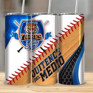 Tigres del Licey Tumbler Wrap: Baseball Design (Digital Download)