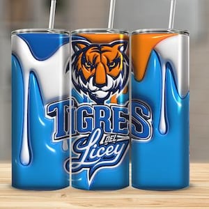 Tigres del Licey Tumbler Wrap: High-Resolution PNG (Digital Download)