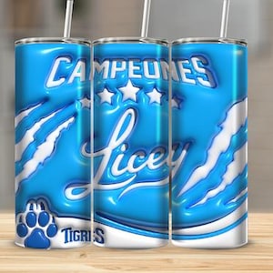 Tigres del Licey Tumbler Wrap: High-Resolution PNG (Digital Download)