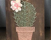 Solo cactus string art potted cactus rustic cactus nursery decor baby room