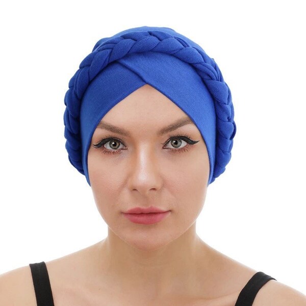 Head Wrap - Braided Headwrap for Woman, Turban, Pre-Tied, Hijab, Hair Accessory ~ Chemo Cap ~ Alopecia ~ Slouchy Beanie