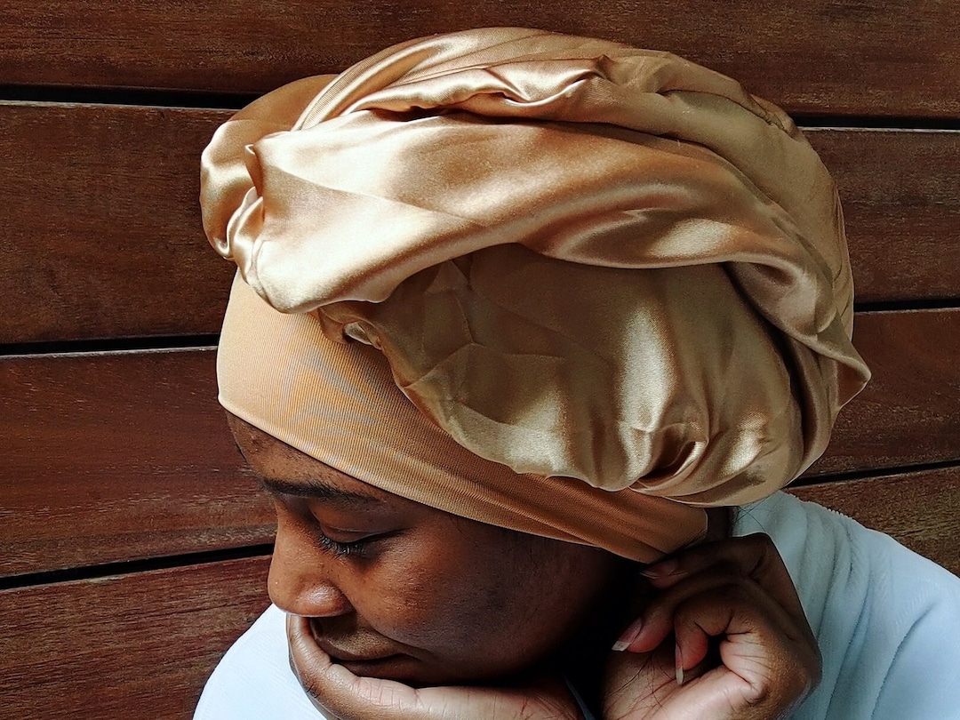 Long Foldable Floral Hair Protection Silky Sleep