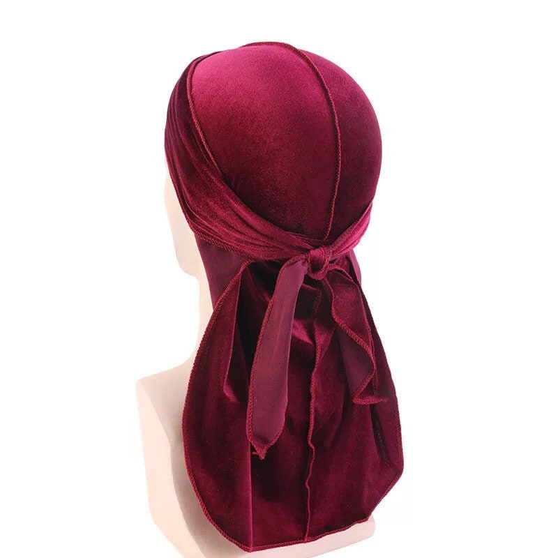 Durag Velvet Durag Long Tail Scarf Unisex Wave Cap -  Norway