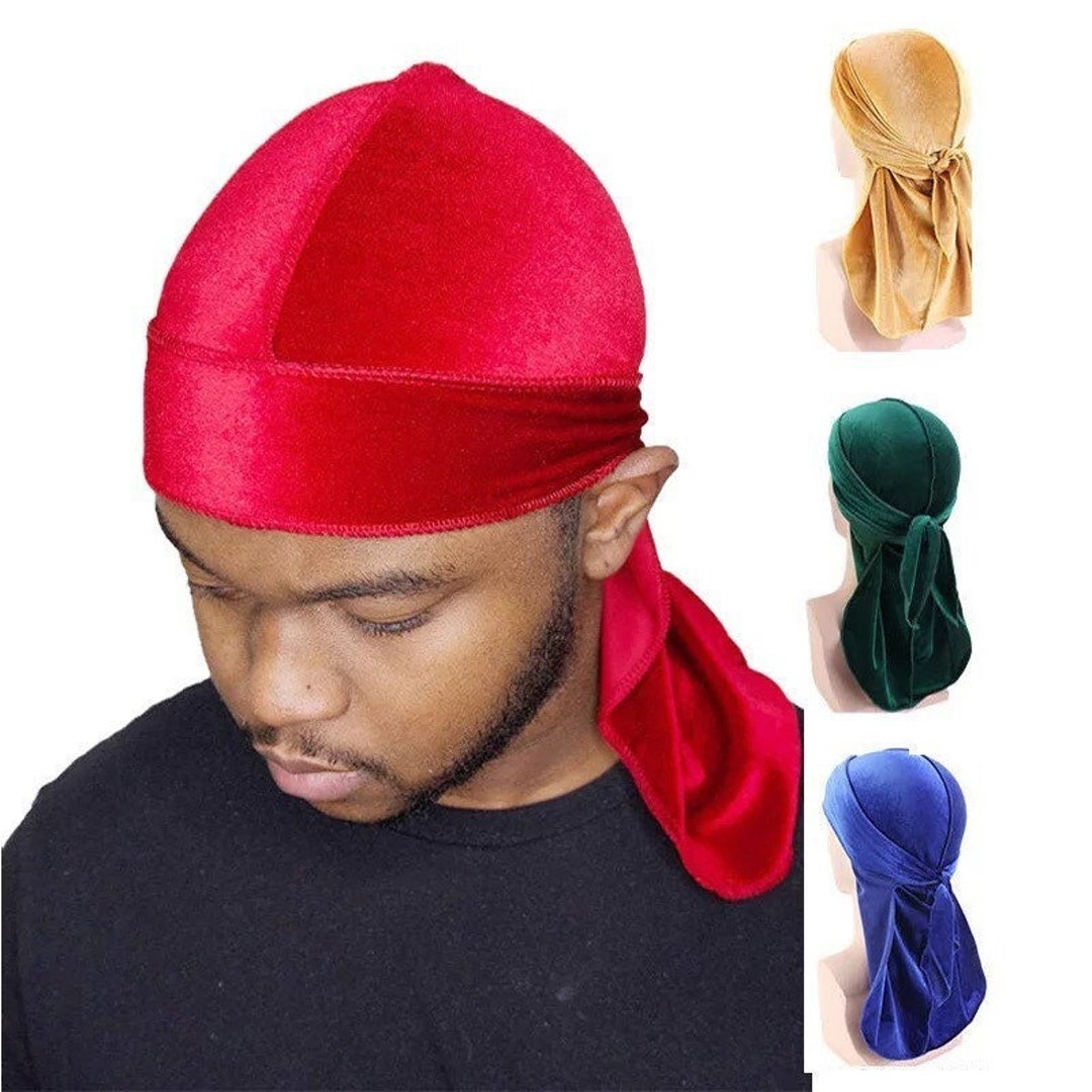 Unisex Dual Fabric DuRag, Velvet & Silk