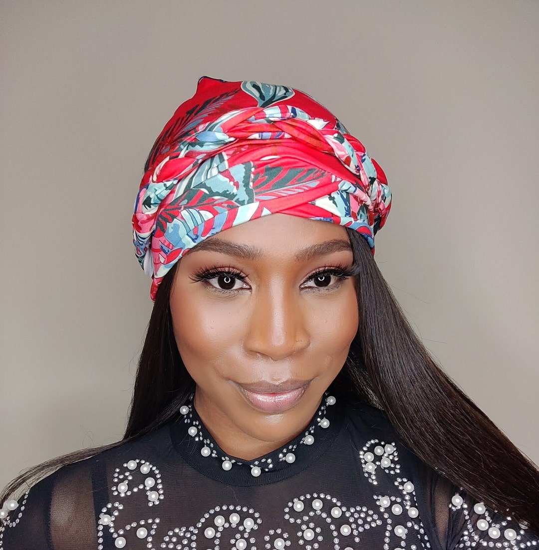 PRETIED Head Wrap Floral Head Wrap Braided Turban for Etsy