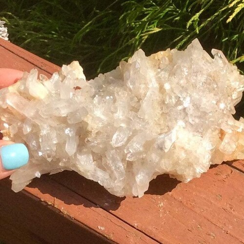 Clear Quartz Crystal Large 11 oz. Cluster ~ 5