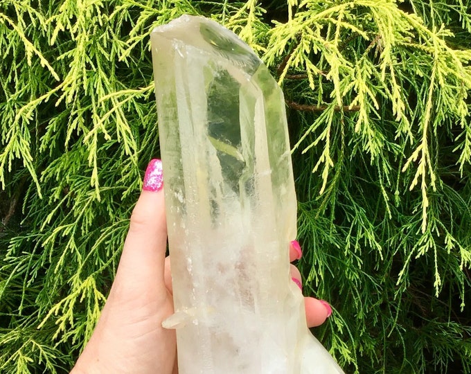 Himalayan Healing Quartz Crystal Cluster ~ Large 2 Lb. 7 oz. ~ 9" Long ~ Ultra Sparkling Long Clear Point~ Fast & Free Shipping