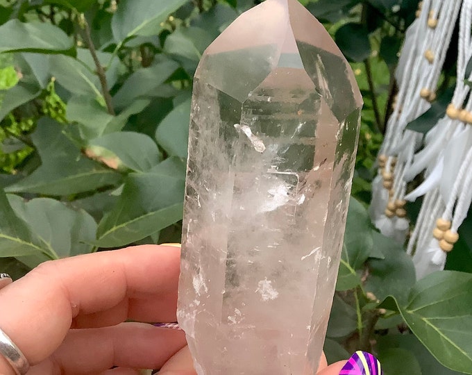 Himalayan Clear Quartz Crystal Wand ~ Large 10 oz. ~ 5" Long ~ Natural Point ~ Sparkling Inclusions ~ Fast Shipping from USA ~ TARIFF FREE