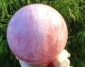 4 Lb 4 Oz. Rose Pink Quartz Crystal Ball 4 1 2 quot Large Sphere BIG Beautifully Polished Gorgeous Display Reiki, Altar, Feng Shui