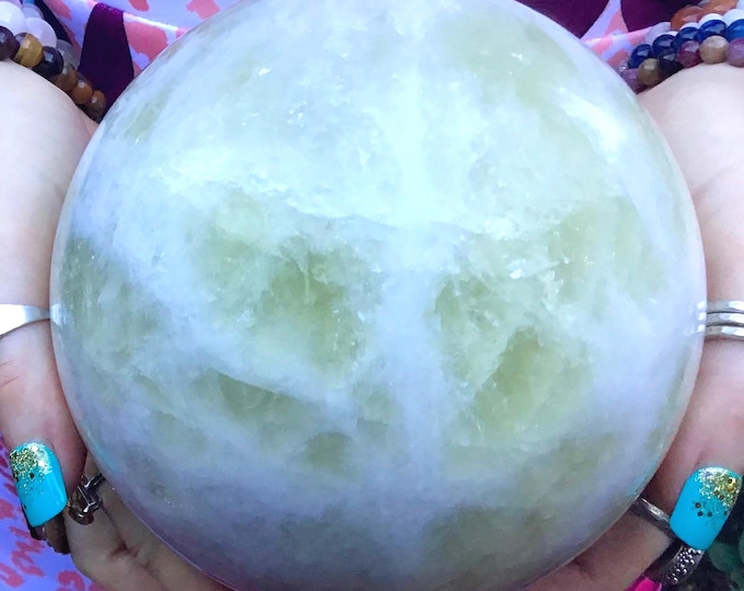 Banded Citrine Quartz Sphere: 6 lb, 5" Golden Crystal Ball