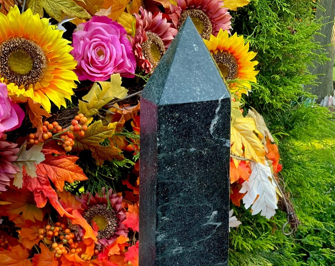 Black & Green Tourmaline Crystal Generator ~ Large 13 Lb. 7 oz. ~ 14" Tall ~ Museum Quality ~ Fast Free Shipping
