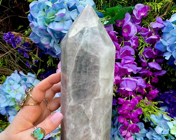 Lavender Fluorite Crystal Generator: Purple & Blue Tower (5 Lb. 10 oz., 10 1/2" Tall)