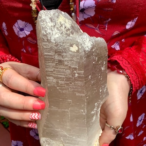 Nirvana Quartz Crystal Cluster ~ 4 lb. 11 oz. ~ 8&quot; Long ~ Himalayan, Glacial, Ice ~ Sparkling Inclusions, Ancient Striations ~ Free Shipping